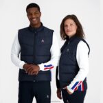 Clothing HVDBF118 Men Le Coq Sportif Unisex Sleeveless Jacket Blue