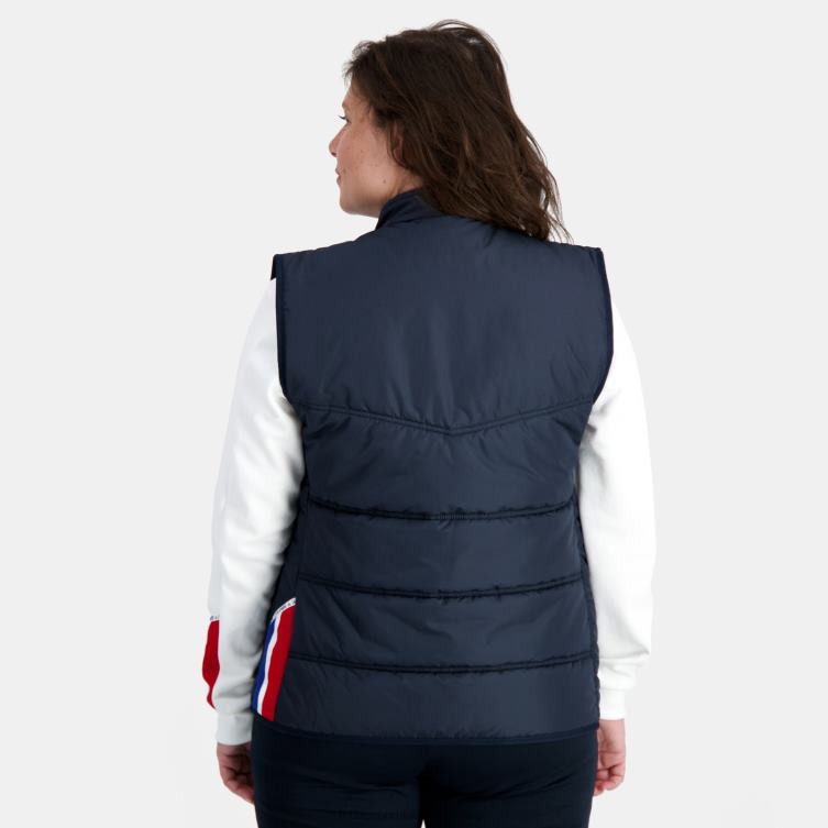 Clothing HVDBF118 Men Le Coq Sportif Unisex Sleeveless Jacket Blue - Image 8