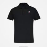 Clothing HVDBF127 Men Le Coq Sportif Polo Black - Image 2