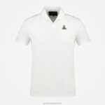Clothing HVDBF128 Men Le Coq Sportif Coton Polo White - Image 2