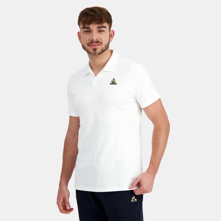 clothing_hvdbf128_men_le_coq_sportif_coton_polo_white.jpg Clothing HVDBF128 Men Le Coq Sportif Coton Polo White - Image 1