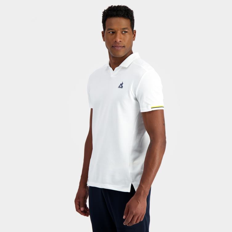 clothing_hvdbf134_men_le_coq_sportif_polo_white.jpg Clothing HVDBF134 Men Le Coq Sportif Polo White - Image 1