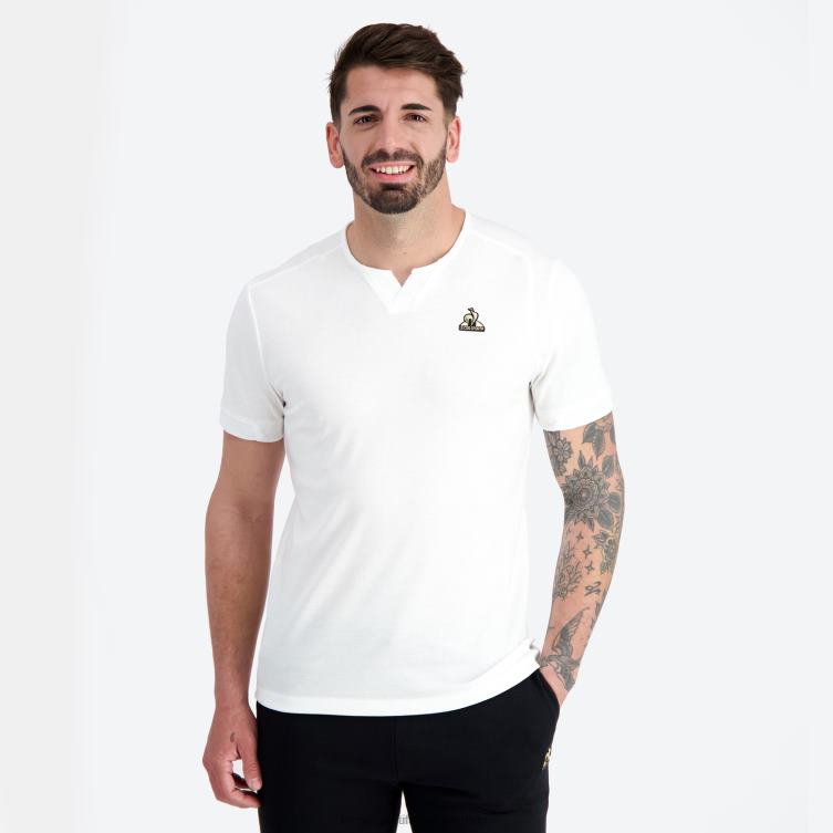 clothing_hvdbf147_men_le_coq_sportif_fashion_t_shirt_white.jpg Clothing HVDBF147 Men Le Coq Sportif Fashion T-Shirt White - Image 1