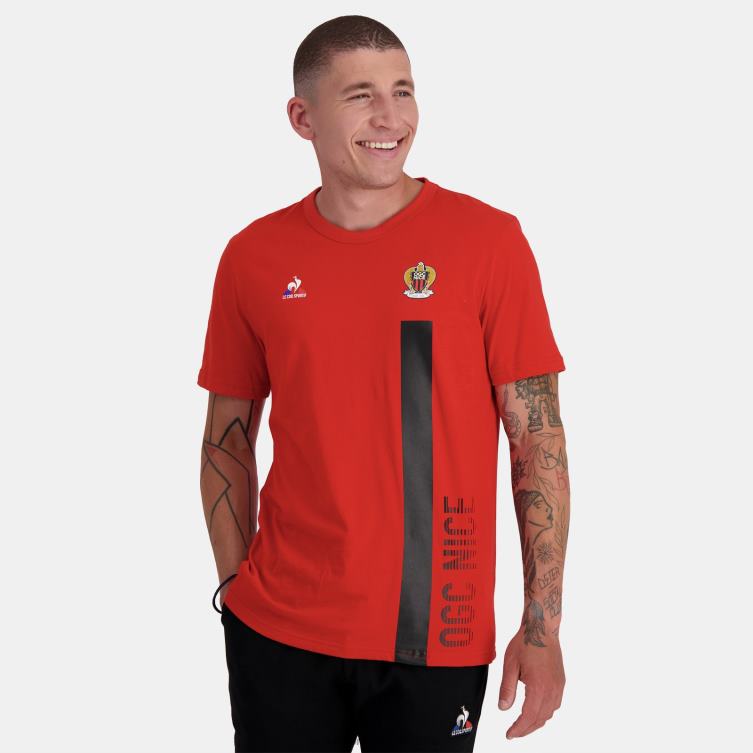 clothing_hvdbf150_men_le_coq_sportif_fashion_t_shirt_red.jpg Clothing HVDBF150 Men Le Coq Sportif Fashion T-Shirt Red - Image 1