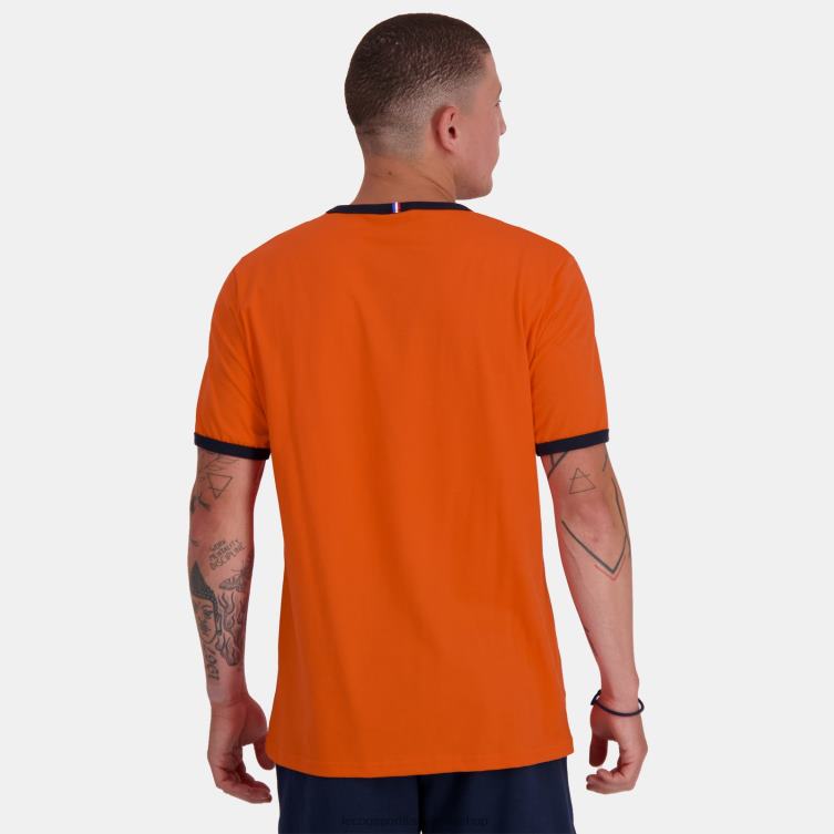 Clothing HVDBF151 Men Le Coq Sportif Fashion T-Shirt Orange - Image 4