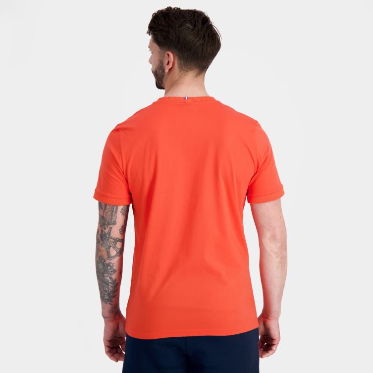 Clothing HVDBF152 Men Le Coq Sportif Fashion T-Shirt Orange - Image 4