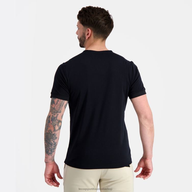 Clothing HVDBF155 Men Le Coq Sportif Fashion T-Shirt Black - Image 4