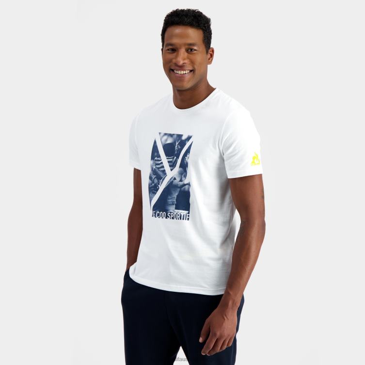 clothing_hvdbf160_men_le_coq_sportif_fashion_t_shirt_white.jpg Clothing HVDBF160 Men Le Coq Sportif Fashion T-Shirt White - Image 1