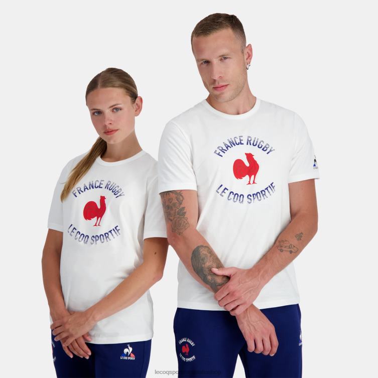 clothing_hvdbf169_men_le_coq_sportif_t_shirt_france_rugby_white.jpg Clothing HVDBF169 Men Le Coq Sportif T-Shirt - France Rugby White - Image 1