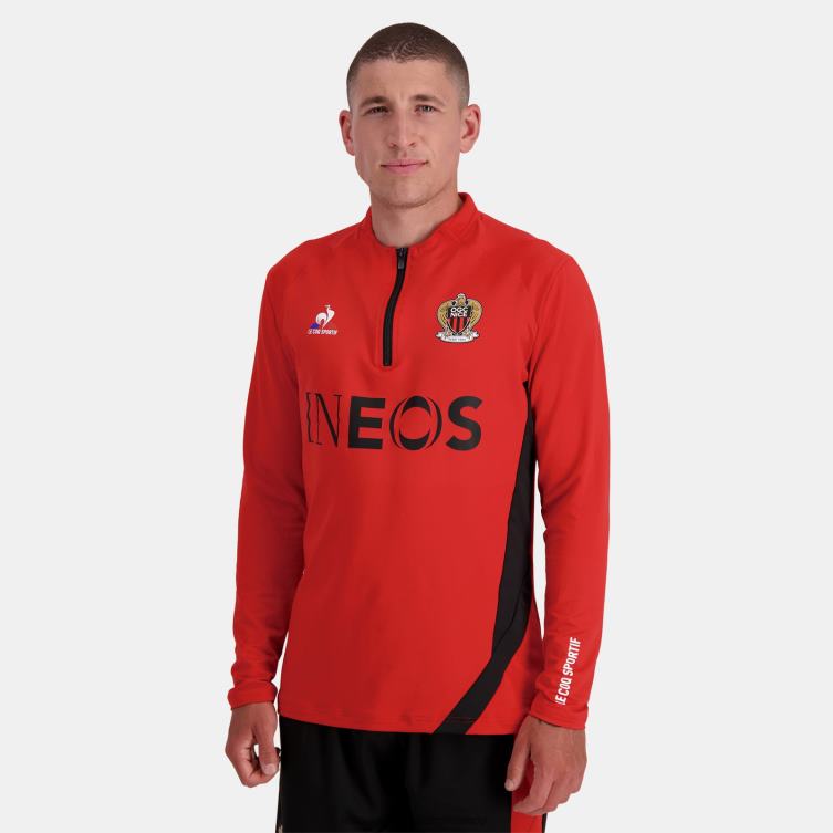 clothing_hvdbf16_men_le_coq_sportif_sweatshirt_red.jpg Clothing HVDBF16 Men Le Coq Sportif Sweatshirt Red - Image 1
