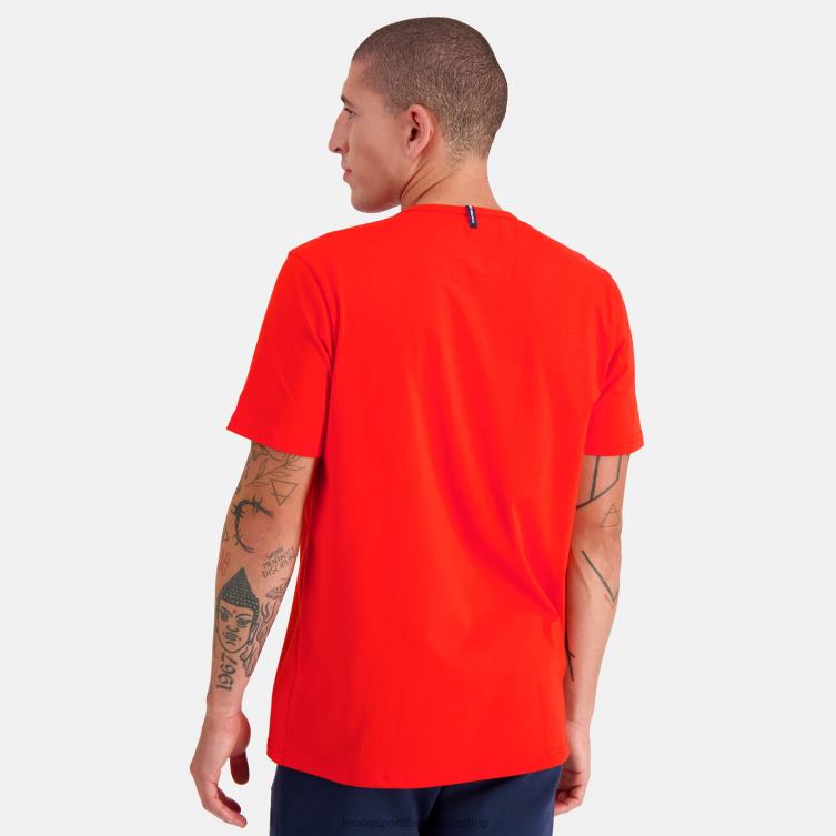 Clothing HVDBF171 Men Le Coq Sportif Fashion T-Shirt Red - Image 4