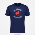 Clothing HVDBF172 Men Le Coq Sportif T-Shirt - France Rugby Blue - Image 2
