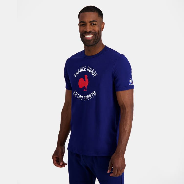 Clothing HVDBF172 Men Le Coq Sportif T-Shirt - France Rugby Blue - Image 9