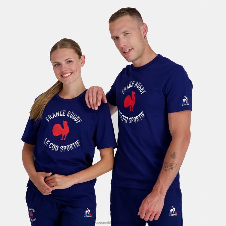 Clothing HVDBF172 Men Le Coq Sportif T-Shirt - France Rugby Blue - Image 1