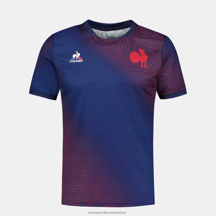 Clothing HVDBF173 Men Le Coq Sportif Prematch Jersey - Xv De France Blue - Image 2