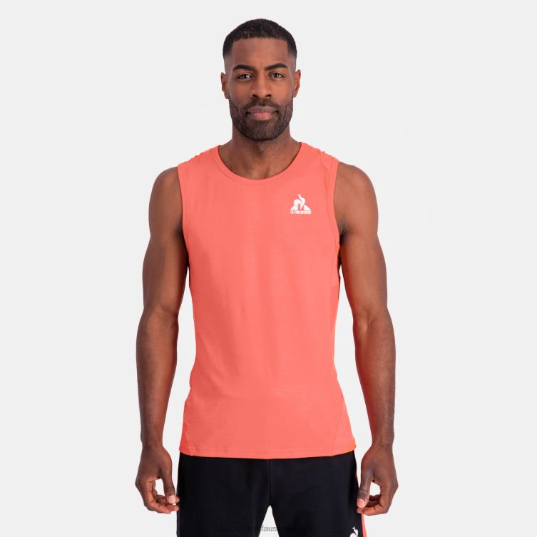 Clothing HVDBF175 Men Le Coq Sportif Vest Top Orange - Image 1