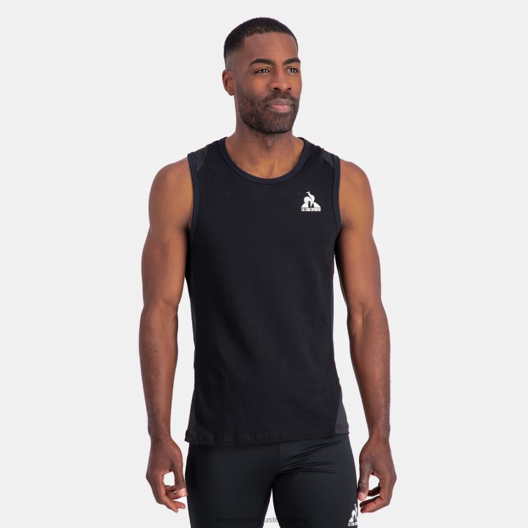 clothing_hvdbf177_men_le_coq_sportif_vest_top_black.jpg Clothing HVDBF177 Men Le Coq Sportif Vest Top Black - Image 1