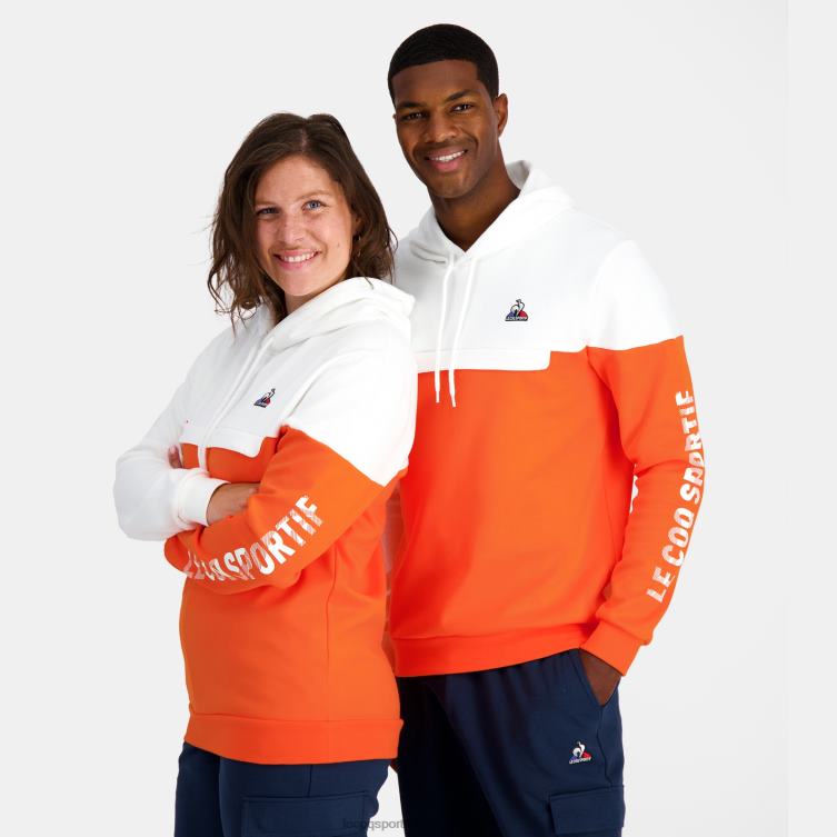 Clothing HVDBF18 Men Le Coq Sportif Hooded Sweatshirt Orange - Image 5
