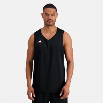 Clothing HVDBF198 Men Le Coq Sportif Vest Top Black