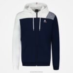 Clothing HVDBF22 Men Le Coq Sportif Hooded Sweatshirt With Zip Blue - Image 2