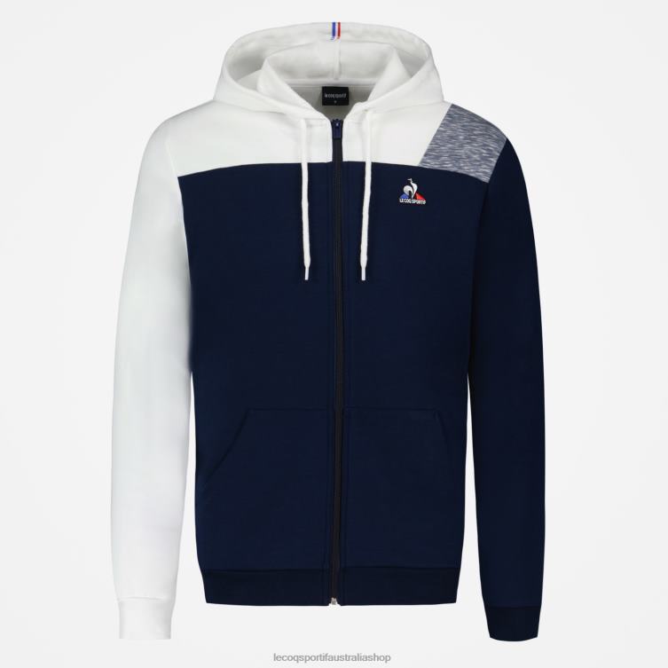 Clothing HVDBF22 Men Le Coq Sportif Hooded Sweatshirt With Zip Blue - Image 2