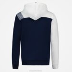Clothing HVDBF22 Men Le Coq Sportif Hooded Sweatshirt With Zip Blue - Image 3