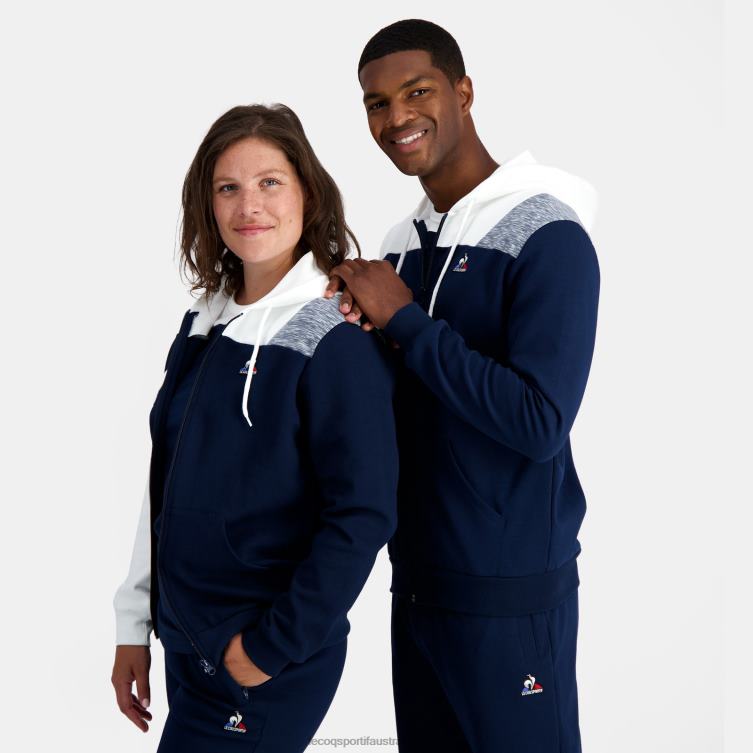 Clothing HVDBF22 Men Le Coq Sportif Hooded Sweatshirt With Zip Blue - Image 5