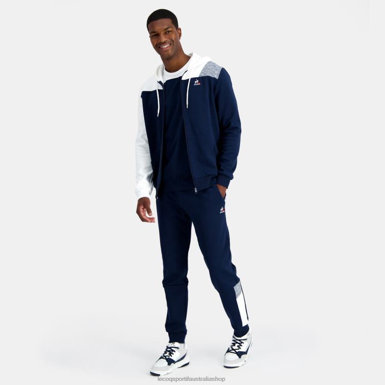 Clothing HVDBF22 Men Le Coq Sportif Hooded Sweatshirt With Zip Blue - Image 6