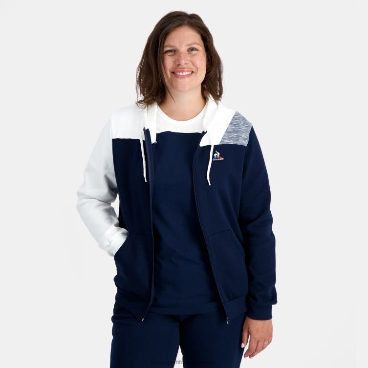 Clothing HVDBF22 Men Le Coq Sportif Hooded Sweatshirt With Zip Blue - Image 7