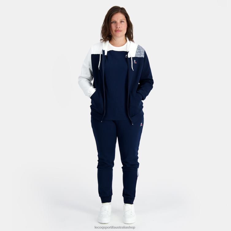 Clothing HVDBF22 Men Le Coq Sportif Hooded Sweatshirt With Zip Blue - Image 9