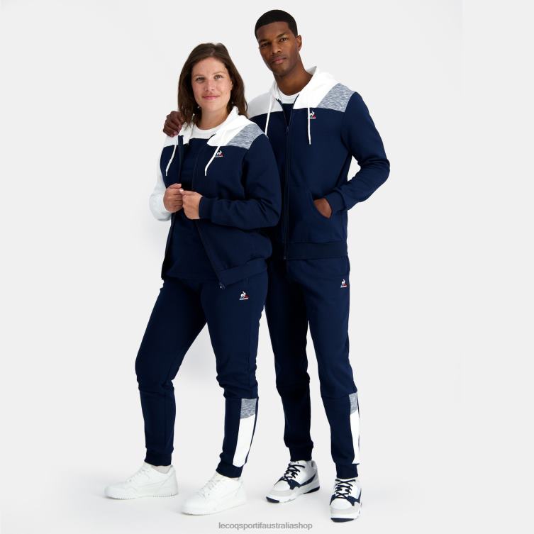 Clothing HVDBF22 Men Le Coq Sportif Hooded Sweatshirt With Zip Blue - Image 10