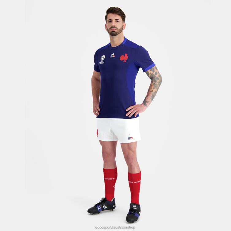 Clothing HVDBF235 Men Le Coq Sportif Replica Short - Xv De France White - Image 5