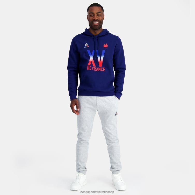 Clothing HVDBF25 Men Le Coq Sportif Hooded Sweatshirt - Xv De France Blue - Image 5