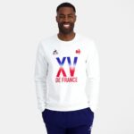 Clothing HVDBF26 Men Le Coq Sportif Sweatshirt - Xv De France White