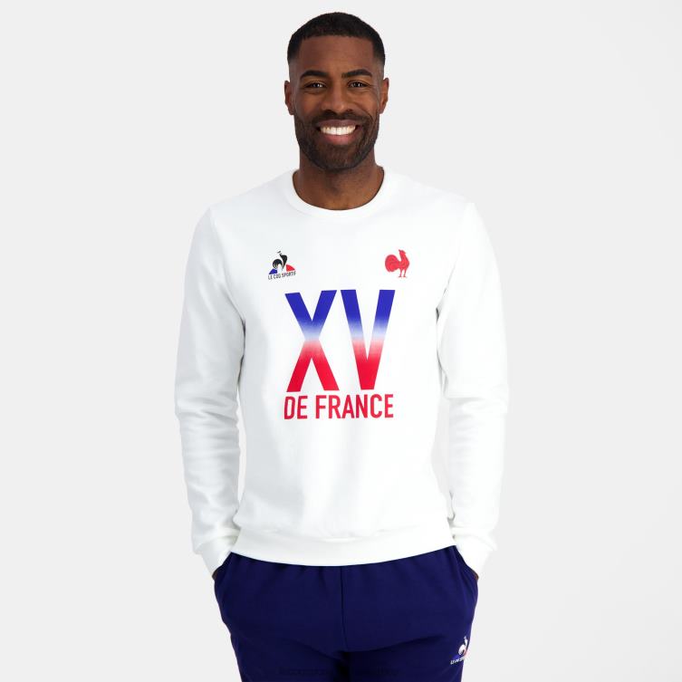 Clothing HVDBF26 Men Le Coq Sportif Sweatshirt - Xv De France White - Image 1