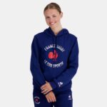 Clothing HVDBF27 Men Le Coq Sportif Hooded Sweatshirt - France Rugby Blue - Image 7
