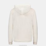Clothing HVDBF309 Women Le Coq Sportif Hooded Sweatshirt With Zip White - Image 3