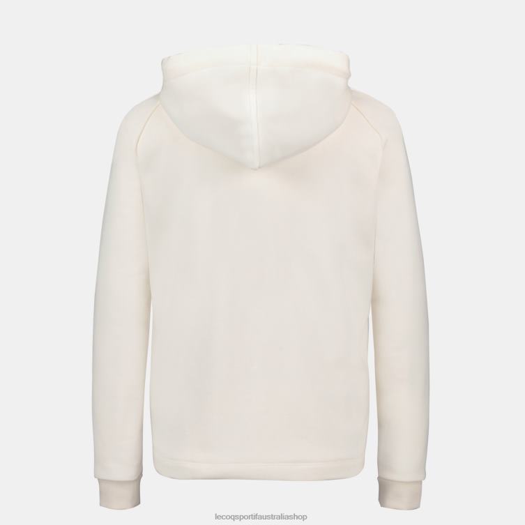 Clothing HVDBF309 Women Le Coq Sportif Hooded Sweatshirt With Zip White - Image 3