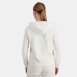 Clothing HVDBF309 Women Le Coq Sportif Hooded Sweatshirt With Zip White - Image 4