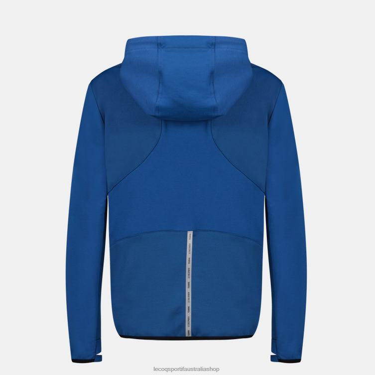 Clothing HVDBF315 Women Le Coq Sportif Hooded Sweatshirt With Zip Blue - Image 3