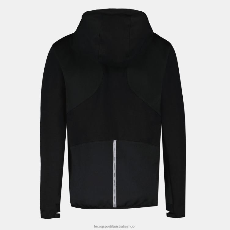 Clothing HVDBF316 Women Le Coq Sportif Hooded Sweatshirt With Zip Black - Image 3