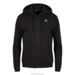 Clothing HVDBF319 Women Le Coq Sportif Hooded Sweatshirt With Zip Black - Image 2