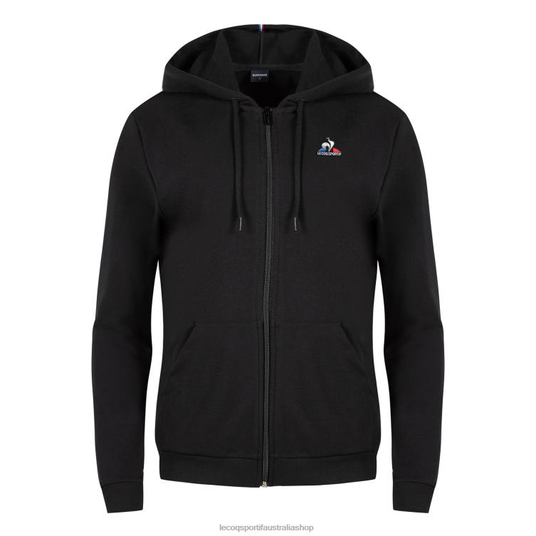 Clothing HVDBF319 Women Le Coq Sportif Hooded Sweatshirt With Zip Black - Image 2