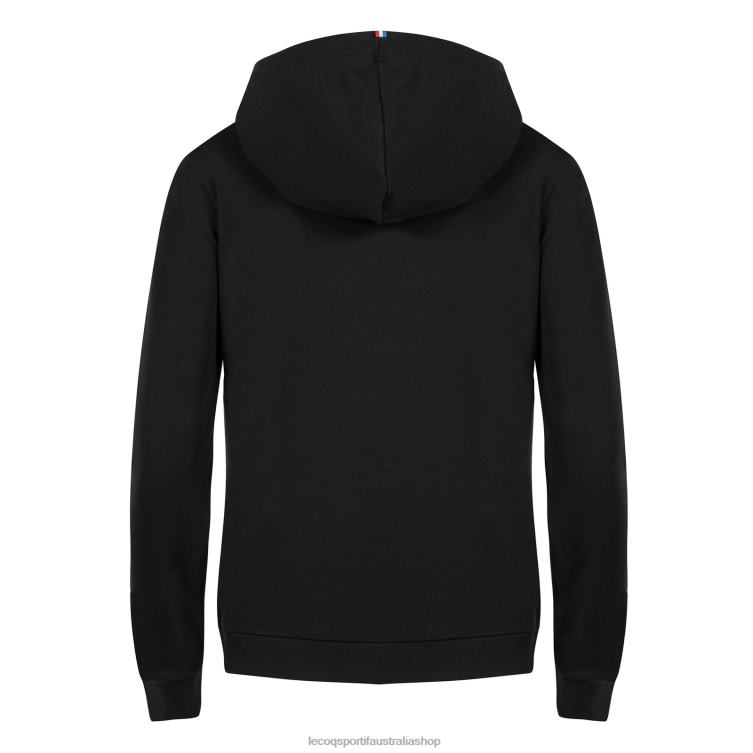 Clothing HVDBF319 Women Le Coq Sportif Hooded Sweatshirt With Zip Black - Image 3