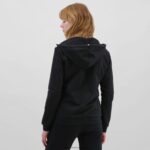 Clothing HVDBF319 Women Le Coq Sportif Hooded Sweatshirt With Zip Black - Image 5