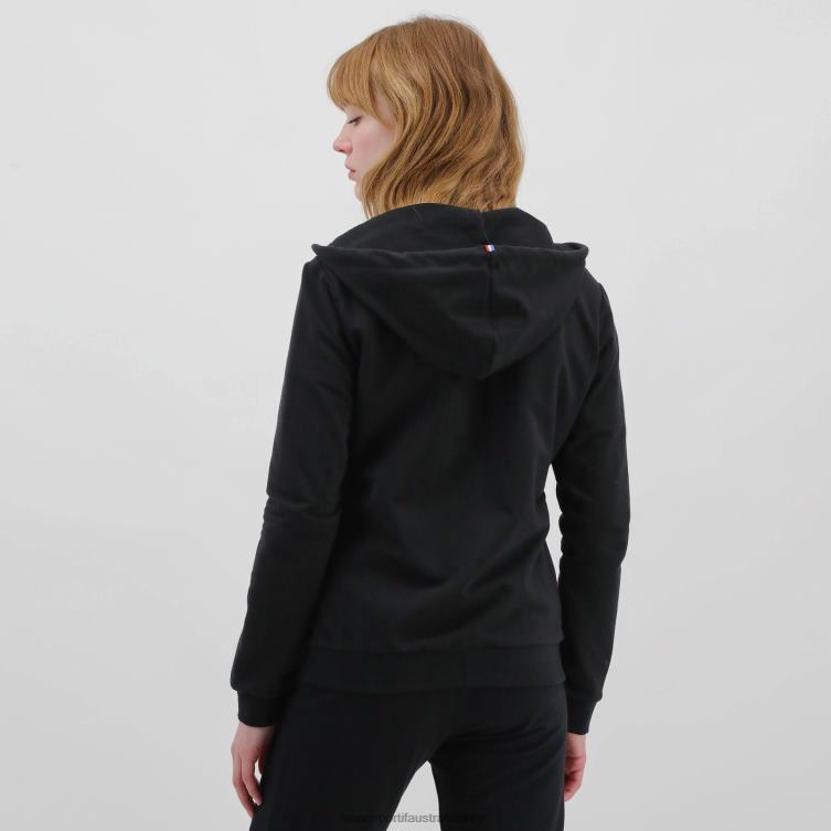 Clothing HVDBF319 Women Le Coq Sportif Hooded Sweatshirt With Zip Black - Image 5