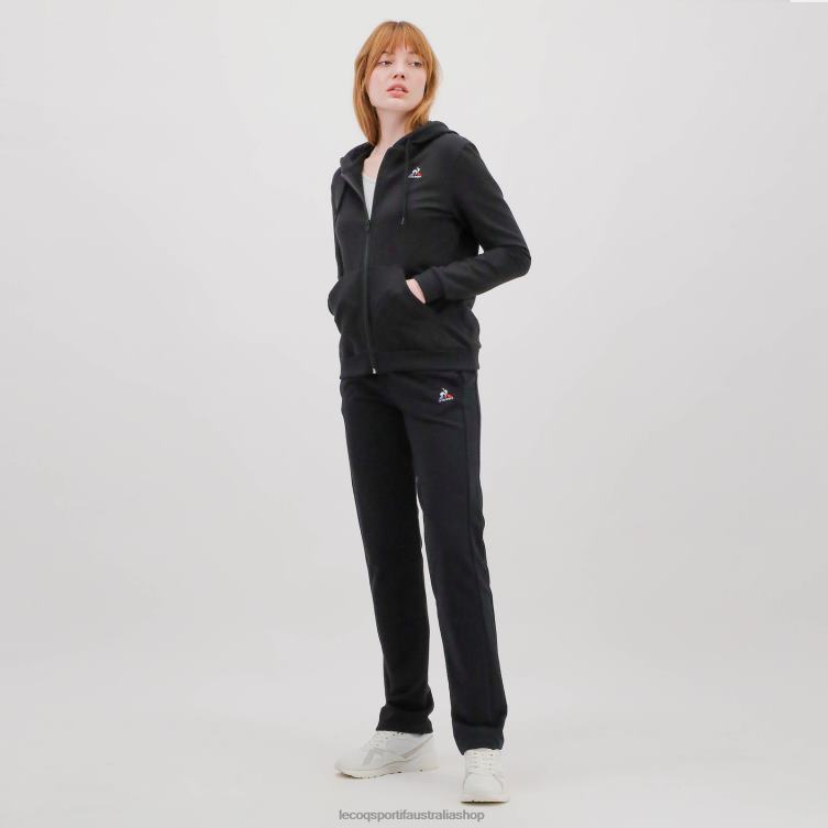 Clothing HVDBF319 Women Le Coq Sportif Hooded Sweatshirt With Zip Black - Image 6