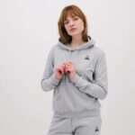 Clothing HVDBF320 Women Le Coq Sportif Hooded Sweatshirt Grey - Image 4