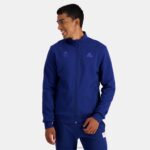 Clothing HVDBF32 Men Le Coq Sportif Zipped Sweatshirt Blue
