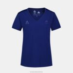 Clothing HVDBF342 Women Le Coq Sportif T-Shirt Blue - Image 2